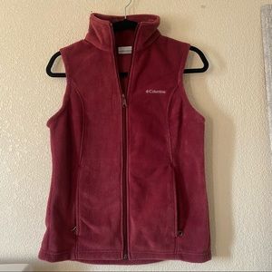 Columbia Burgundy Fleece Vest